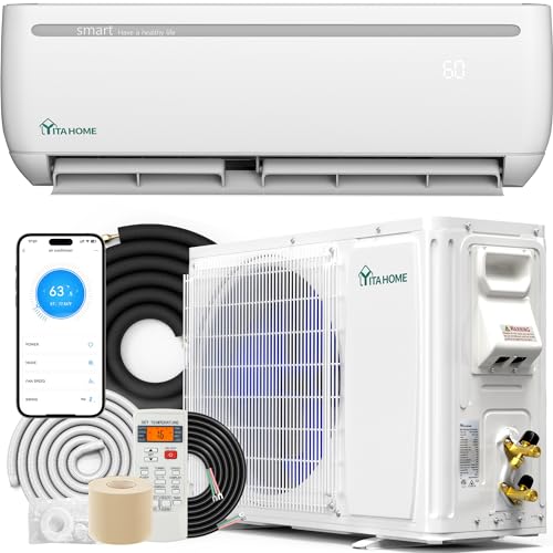 Image of YITAHOME 12000 BTU Mini Split AC /Heating System, Ductless Mini Split Air Conditioner Heat Pump,230V 17.5 SEER2 Energy Efficient Inverter AC Unit,Wifi Enabled Compatible with Alexa for Apartment,Garage