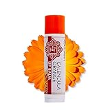 Four Elements 4E Calendula Orange Lip Balm, Nourishing and Provides deep Hydration to leave your Lips Soft and Supple, .15 OZ (Pack of 1)