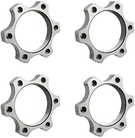 Zelerdo 4 Pack Bike Freewheel Threaded Hubs Disk Aluminium Alloy Brake Rotor 6 Bolt Flange Adapter (44mm)