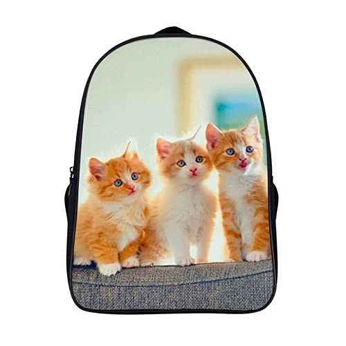 Mochila escolar unisex Cat Teen ergonómica para aliviar la espalda