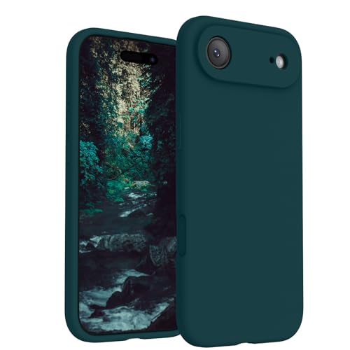 Image of FireNova Magnetic for iPhone Air Case, Compatible with MagSafe, [Integrated Silicone Camera Control Button] [Camera Protection] Microfiber Lining Phone Case for iPhone 17 Air, 6.5 inch, Teal