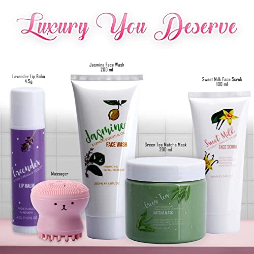 Nurture Me Organics Facial Masks Skin Care Beauty Gift Box. Pampering Home Spa Complete Facial Sheet Mask Care Beauty Box. Unwind And Pamper Yourself Or Loved One With This Deluxe Luxurious Gift. #TOP2