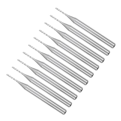 Image of Carbide End Mill Engraving Milling Bits, 0.9mm Bit Dia. 1 /8 inch Shank, CNC Cutting Router Bits Tool - (Applications: for PCB Machine), 10-Pieces