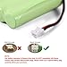 BAKTH 900mAh 3.6V Ni-MH Square-Hole Plug Battery for Motorola MBP33 MBP33S MBP33PU MBP35 MBP36 MBP36S MBP36PU MBP41 MBP43 Baby Monitor (Don't fit MBP33S MBP36 with Round Hole Plug)