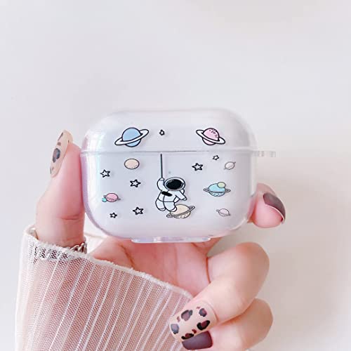 Ztofera Clear Case For Apple Airpods Pro, Shockproof Protective Airpods Case Cover,Cute Astronaut Pattern For Girls Boys Women, Anti-Scratch Portable Airpods Charging Case,Astronaut #TOP3
