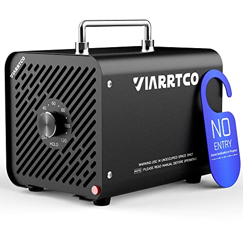 Viarrtco 15000Mg/H Ozone Machine Generator Air Odor Removal Ionizer Up To 3000+ Square Feet For Home, Car, Basement, Garage, Smoke, Pet Room - Metallic Black #TOP13