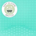 S&T INC. Exfoliating and Massaging Cradle Cap Bath Brushes for Baby, Silicone - 2 Inch x 2.5 Inch, Grey and Teal, 2 Pack - Image 4