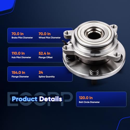 Image of ECCPP 2PC Wheel Hub Assembly Front TAY100060 2000-04 for Land Rover