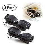 Superior Essentials Locking Double Sunglasses Holder for Sun Visor-Securely Holds Glasses & Sunglasses on Sun-Visor-Set of 2
