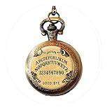  Ouija - Collar con colgante de tabla, joyería de arte y joyería. Reloj de bolsillo, colgante de cita bíblica