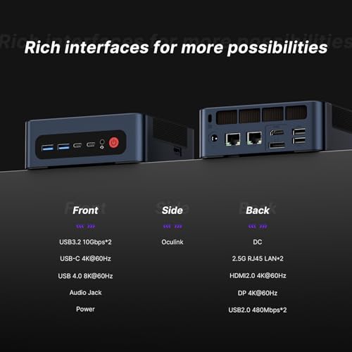 Image of BOSGAME M4 Neo Oculink Mini PC Ryzen 7 7840HS, 8K 60Hz USB4 Radeon 780M GPU Gaming Computers, 11 Pro-OS Desktop PC, 32GB DDR5 RAM, 1TB PCIe 4.0 NVMe 2280 SSD, Wi-Fi6, BT 5.2