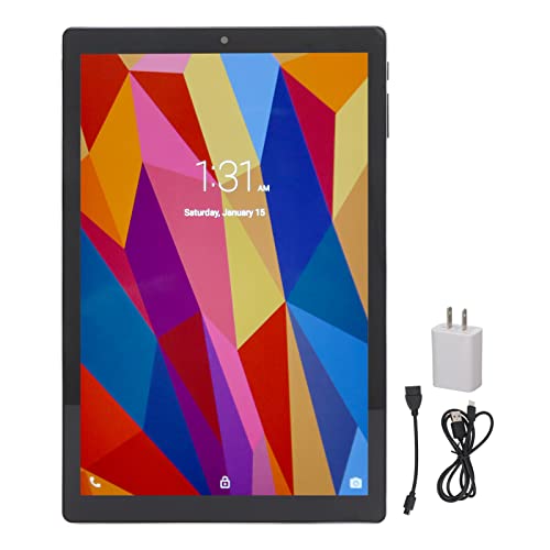 CHICIRIS Tablet de 10,1 polegadas, frontal de 5 MP traseiro de 13 MP 2,4 G 5G WiFi 100-240 V Tablet