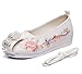 XLH Blumenmuster Perlen Retro Bestickte Schuhe, Frauen Hanfu Matching Schuhe, Alte Chinesische Retro Hochzeitsschuhe