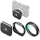 K&F Concept UV Filter,Gegenlichtblende und Objektivdeckel für Fujifilm Kamera X100-Serie, Kompatibel mit Fujifilm Kamera X100/X100F/X100S/X100T/X100V/X100VI -Schwarz (Nano-Xcel Serie)