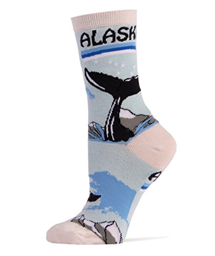 ooohyeah Womens Novelty Funny Crew Socks Alaska