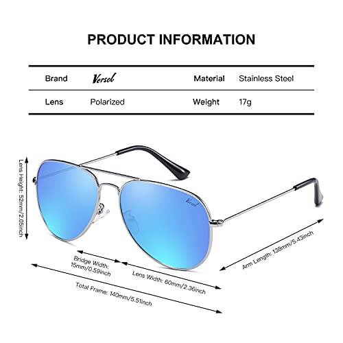 Image of Aviator Sunglasses for Men Women, Polarized Mirrored UV400 Lenses, Lightweight & Classic for Driving & Outdoors