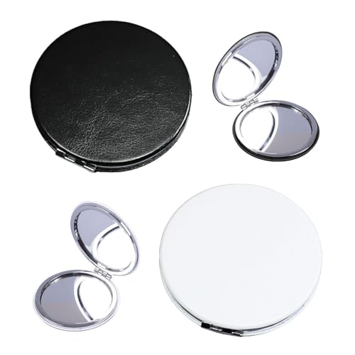 EHDWXVZM 2 Espejos de Bolsillo Plegables, Espejo Plegable, Espejo de Viaje, Espejo pequeño, Mini Espejo, Espejo de Maquillaje de Doble Cara, Espejo de Bolsillo pequeño
