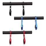 Bicycle Handlebar Extender Mount Bike Extension Mount Holder 25.4mm31.8mm Double Bike Bracket Handlebar Extension for Bike Light Flashlight Speedometer(Black) bicycle handlebar extension