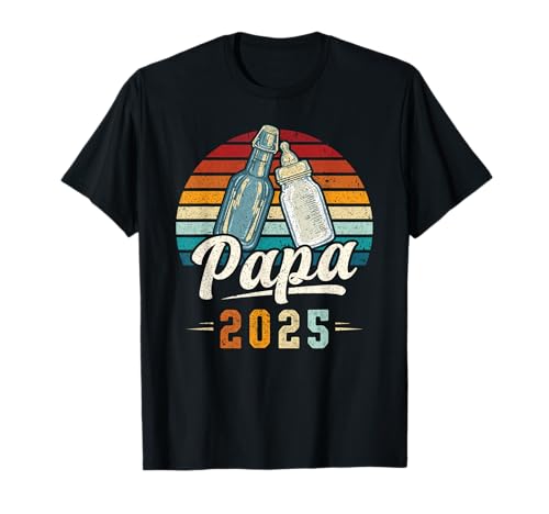 Papa 2025, Frischgebackener Vater, Erster Vatertag T-Shirt