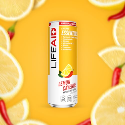 Image of LIFEAID Vitality Blend, Daily Vitamins, Healthy Soda Replacement, 100% Clean, Vegan, GF cans, 12 Fl Oz (Pack of 24)