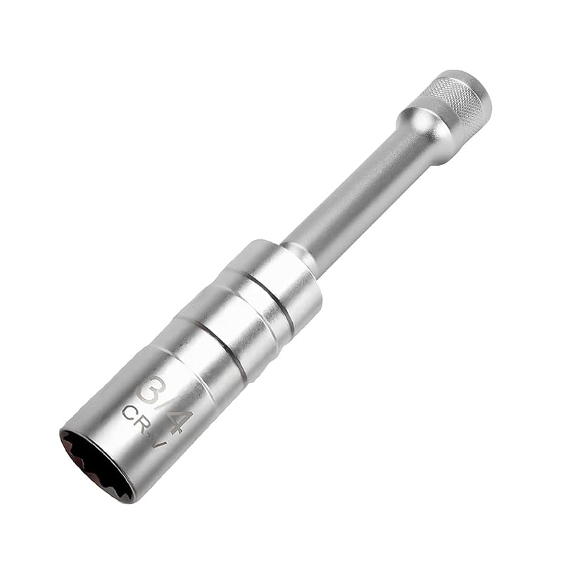 Soquete para Vela de Ignição Zpana 3/4 pol. com Ímã, Parede Fina, Articulação Giratória de 360°, Encaixe de 9,5 mm (3/8 pol.) e 12 Pontos