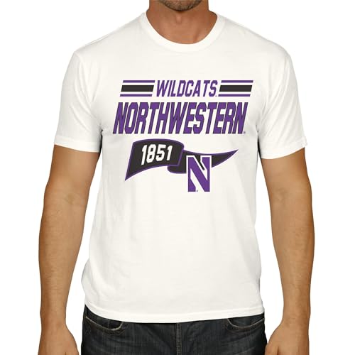Northwestern Wildcats Varsity Club Pennant Shirt, Short Sleeve, Tag-Less