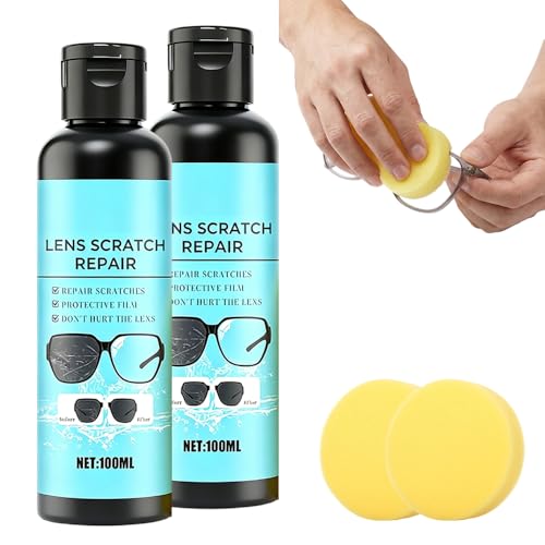 Image of Lens scratch removal spray, Scratch Remover for Eyeglasses, Glasses Windshield Repair Fluid, Home Minor Scratch Repair Liquid, Lens Cleaning Restoration Spray for Clearer Vision (2 Pcs)
