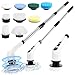 Ninsetinsoe Electric Spin Scrubber,Cordless Spin Scrubber for Cleaning with 8 Replaceable Brush Heads,Shower Scrubber with Adjustable Detachable Handle for Bathroom,Kitchen