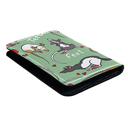 Passport Holder, Passport Cover, Passport Wallet,Travel Essentials Fancy Rat Animal Green #TOP2