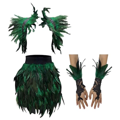 Cape verte sans manches réglable pour costume confortable de bal - 2