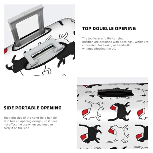 Travel Luggage Cover Merry Christmas Cute Cats With Xmas Hat Fashion Washable Baggage Suitcase Protector Fit For Luggage X-Large4