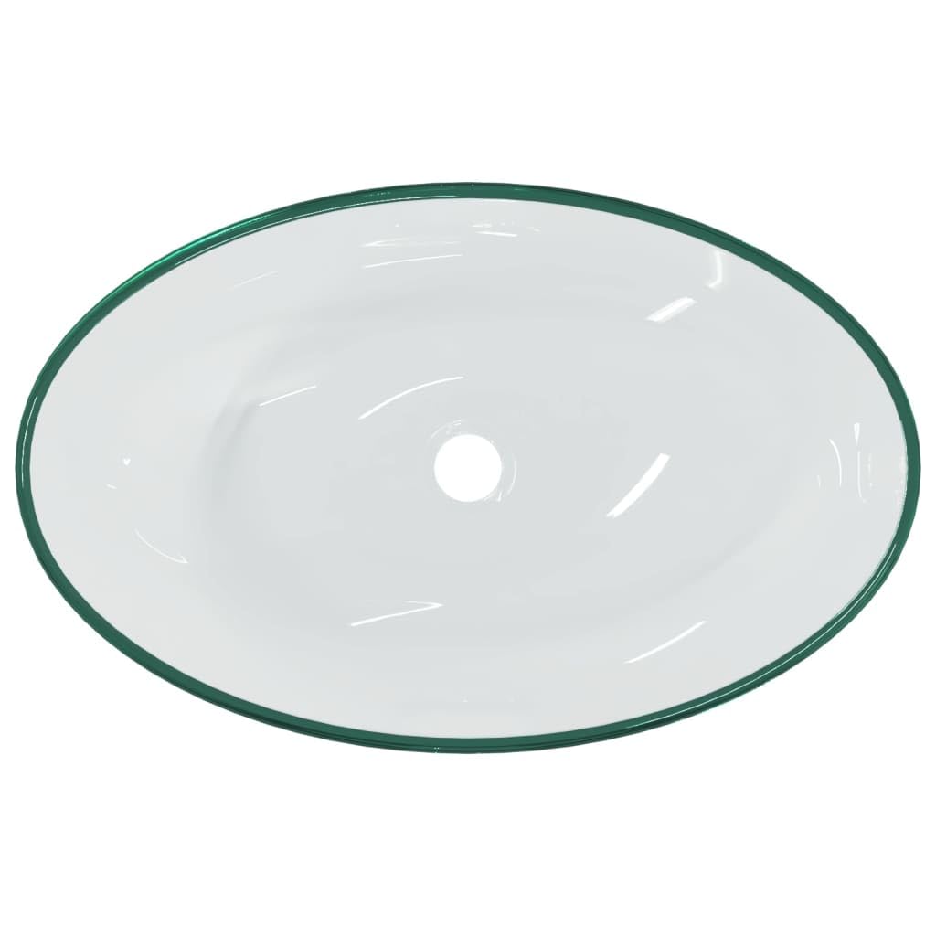 vidaXL Umywalka z bezbarwnego szkła hartowanego, 54,5x35x15,5 cm