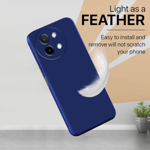 Image of Back Cover for Vivo Y38 5G / Y58 5G | Full Camera Protection | Premium Liquid Silicon Case | Flexible Bumper Case for Vivo Y38 5G / Y58 5G (Dark Blue)