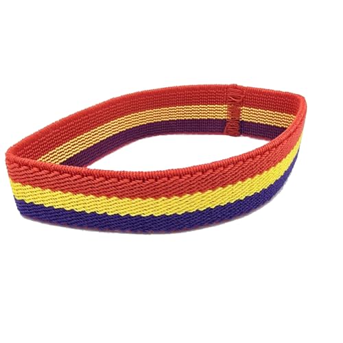 Vendopolis Pulsera ELÁSTICA CON CUERO Bandera Republicana Talla Unica Adaptable...