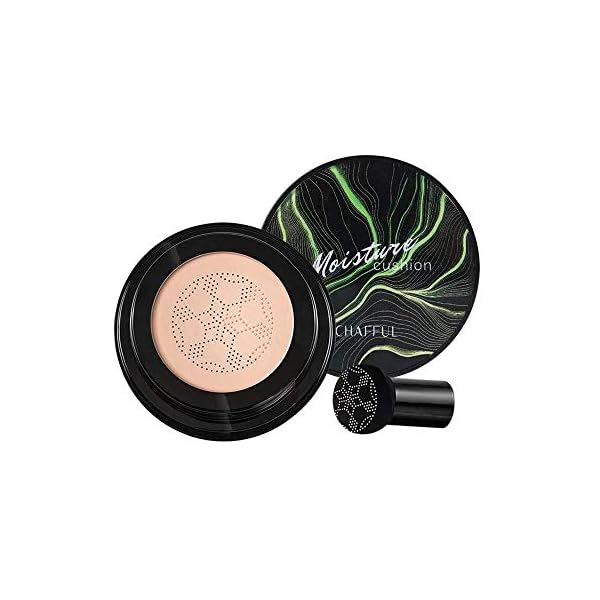 Mushroom Head Air Cushion CC Cream, Natural Moisturizing Highlighting Matte Oil Control Concealer Facial Blemish Concealer Foundation BB Cream for Women Girls (Natural)