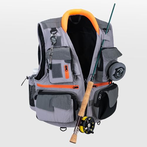 Image of Goture Fishing Vest,Lightweight Breathable Nylon Fly Fishing Vest for Men and Women,20 Pockets Vests for Outdoor Activities