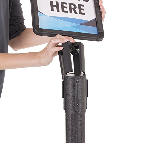 image for US Weight - U2513 Plastic Stanchion Sign Holder with Plexiglass Covers