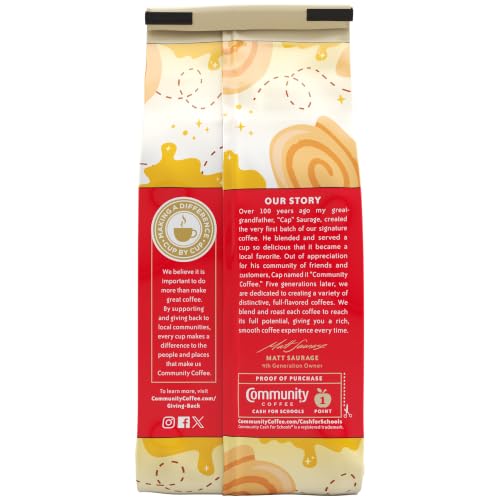 Image of Community Coffee Glazed Honey Bun Naturally Flavored Ground Coffee, Naturally Flavored, 11 Ounce (Pack of 1)