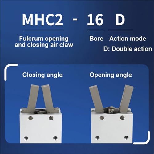 Pinza neumática angular de doble efecto MHC2-10D tipo angular 8