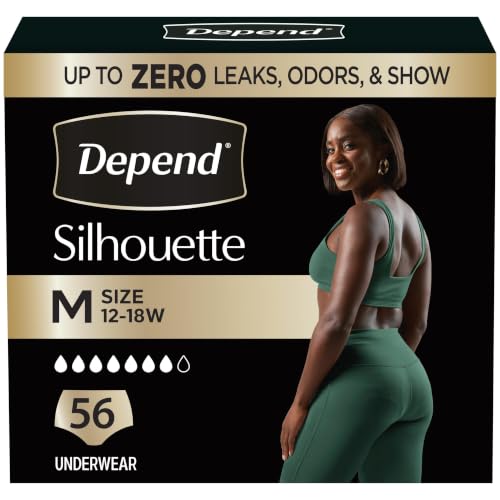Image of Depend Silhouette Incontinence Underwear for Women, Medium, 56 Count
