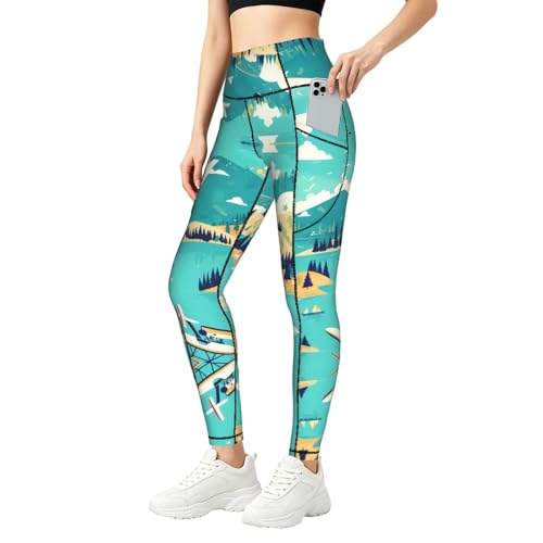 Leggings de yoga no transparentes pantalones elásticos de cintura alta que no se bajan