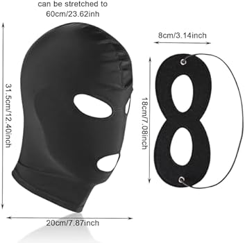 JSRHEEM 2-delige set volgelaatsmaskers voor maskerade - volgelaatsmasker Halloween, gezichtsloos masker, uniseks gezichtsloos masker, voor Halloween party kostuum, cool en trendy, party cosplay