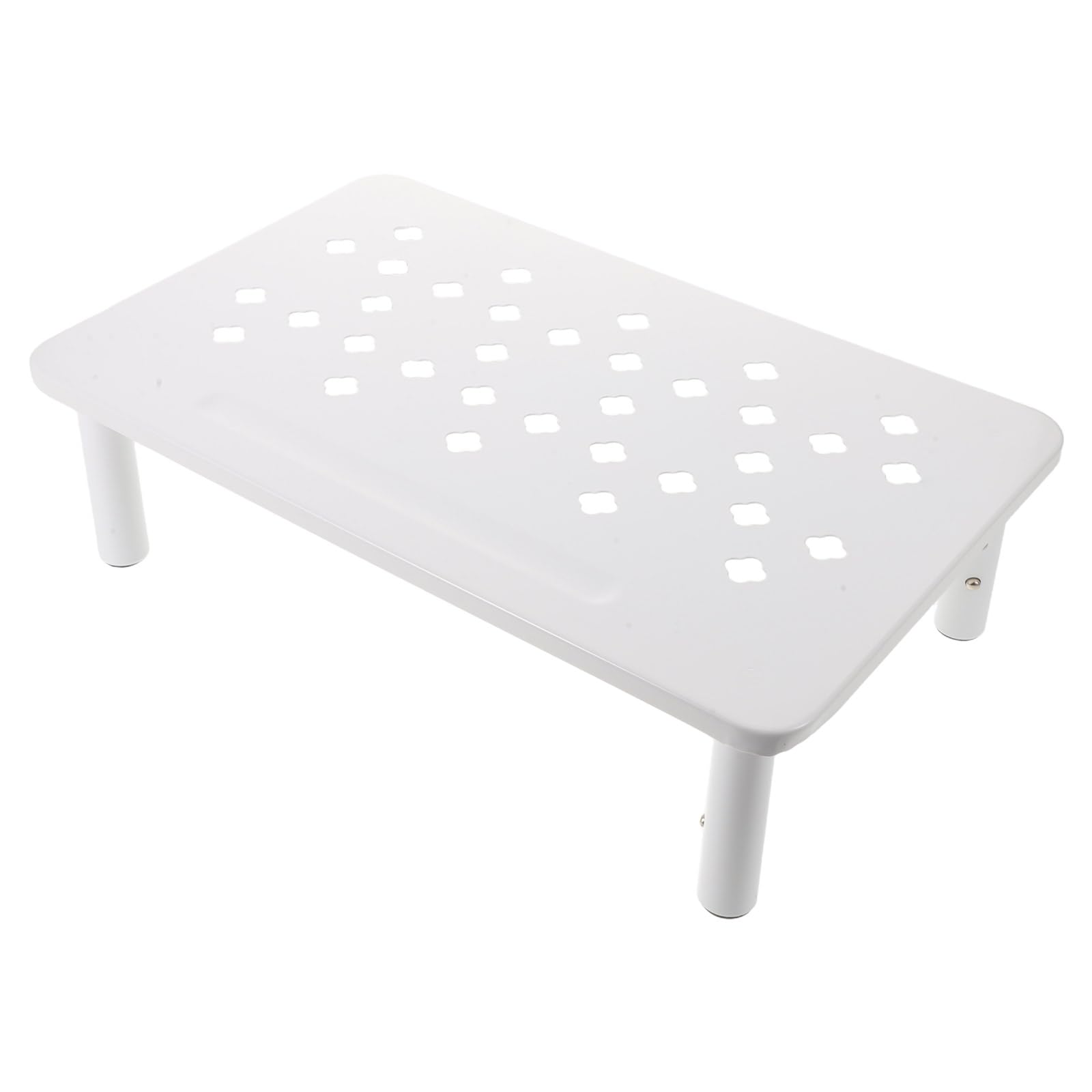 Support Réglable pour Gamelle Automatique Blanc, Support Surélevé Antidérapant 3 Hauteurs pour Chats et Petits Chiens, Station Alimentaire Ergonomique Intérieur et Voyage