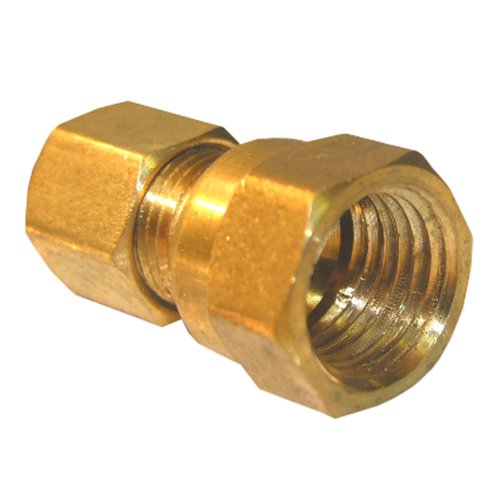 LASCO 17-6613 1/4-Inch Compression by 1/4-Inch Female Pipe Thread Brass Adapter
