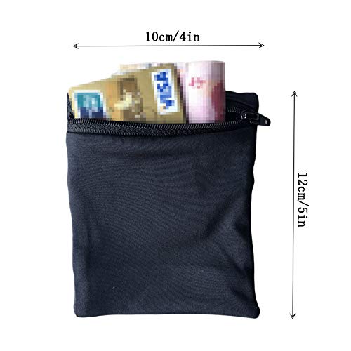 DragonX2 Running Wrist Wallet, Sweat Proof Zipper Pocket for Phone & Cash, Sport Wristband, Black (5*4 in) - Image 2