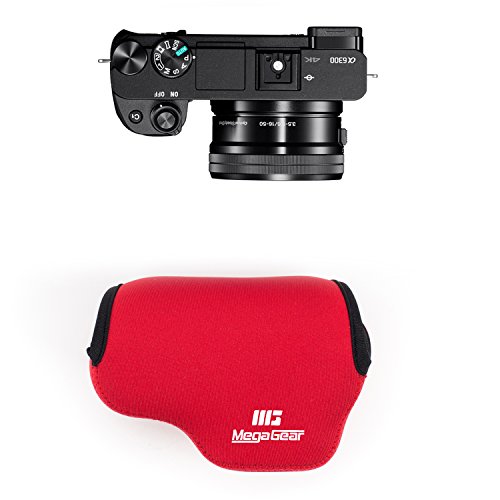 Megagear Mg064 Ultra Light Neoprene Camera Case Compatible With Sony Alpha A6400, A6500, A6300, A6000 (16-50 Mm)-Red (Mg067) #TOP5