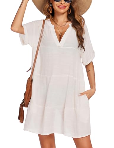 Sexy traje de baño con bolsillos beige para evitar llevar bolsos en la arena XL