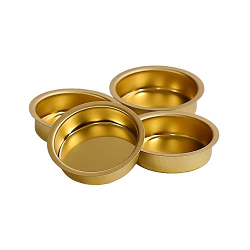 Teelichthalter Messing Ø 40mm / 12mm flach - Teelicht Tülle für...