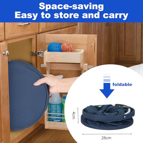 IVODEELA Reinigungs-Caddy mit Griff – Große Tasche mit mehreren Taschen für Reinigungsprodukte – leicht zu reinigen und zu tragen, Organizer, blau