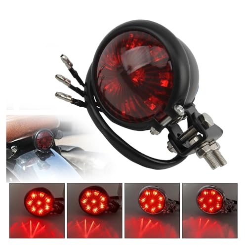 Luces traseras de freno para motocicleta LED de 12V con piloto rojo de alta potencia 3